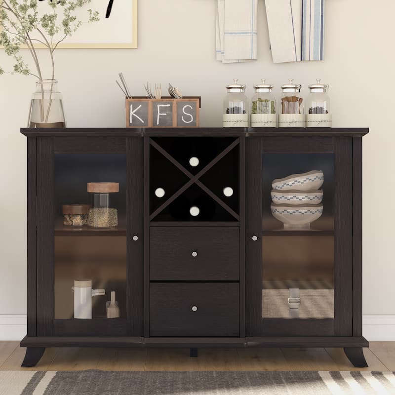 DH BASIC Modern 47" Buffet Server with Wine Storage by Denhour On